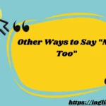 Other Ways to Say “Me Too”