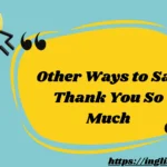 Other Ways to Say Thank You So Much
