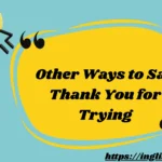 Other Ways to Say Thank You for Trying