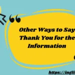 Other Ways to Say Thank You for the Information