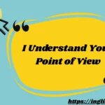 I Understand Your Point of View