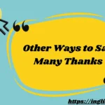 Other Ways to Say Many Thanks