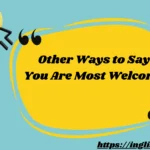 Other Ways to Say You Are Most Welcome