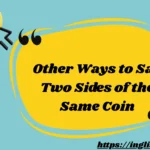 Other Ways to Say Two Sides of the Same Coin