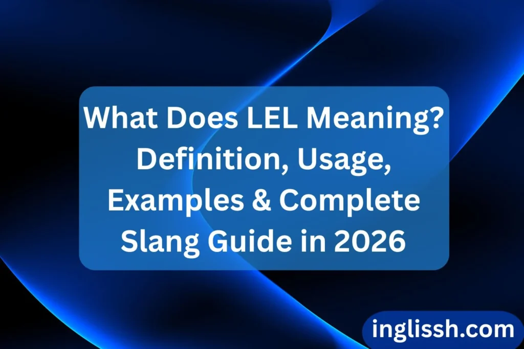 What Does LEL Meaning