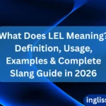 What Does LEL Meaning